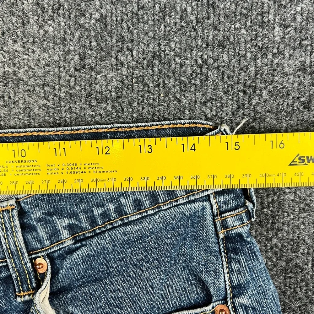 Levi's 505 Straight Jeans Mens 30x30.5 Blue Medium Wash Denim Stretch Mid Rise‎